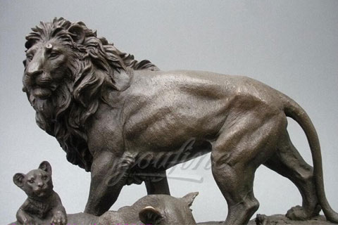 30 years factory produced a couple of outdoor casting bronze lions statues for sale