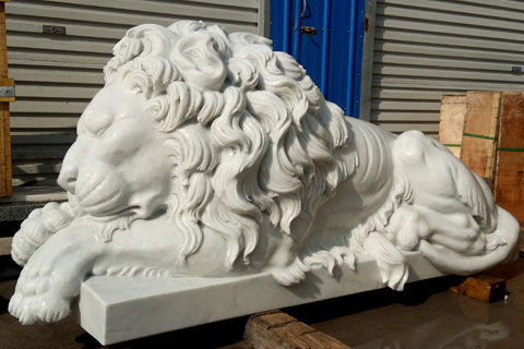 White dying lion of lucerne monument statues for sale