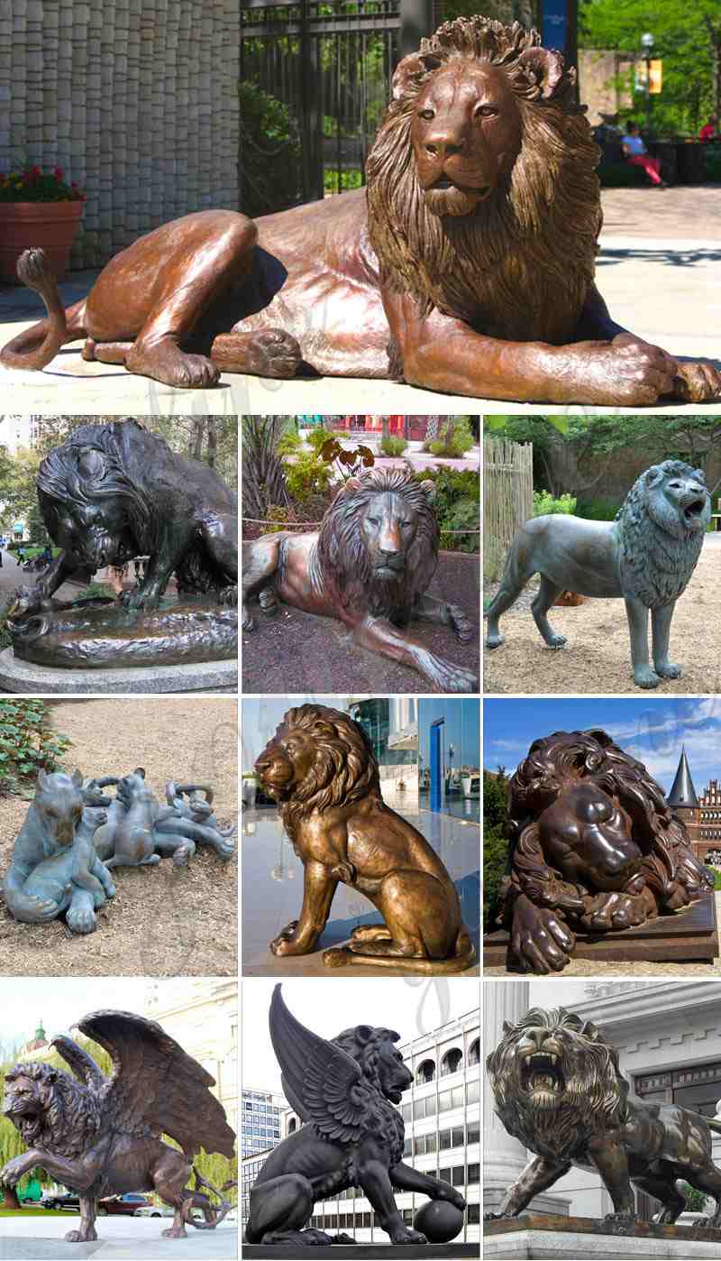 bronze lion statues for sale-YouFine Sculpture