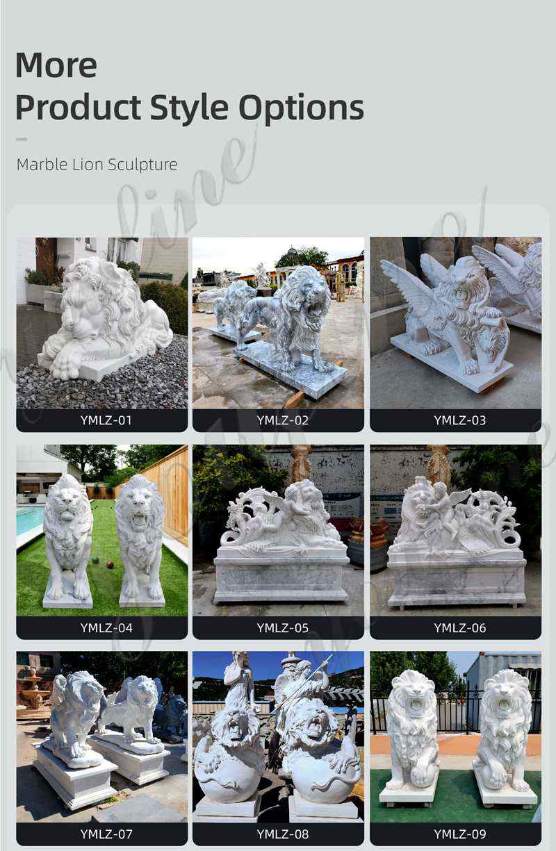 marble lion statues-YouFine Sculpture