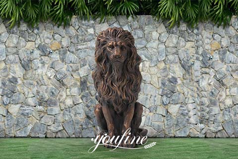 sitting lion garden statue-YouFine Sculpture.