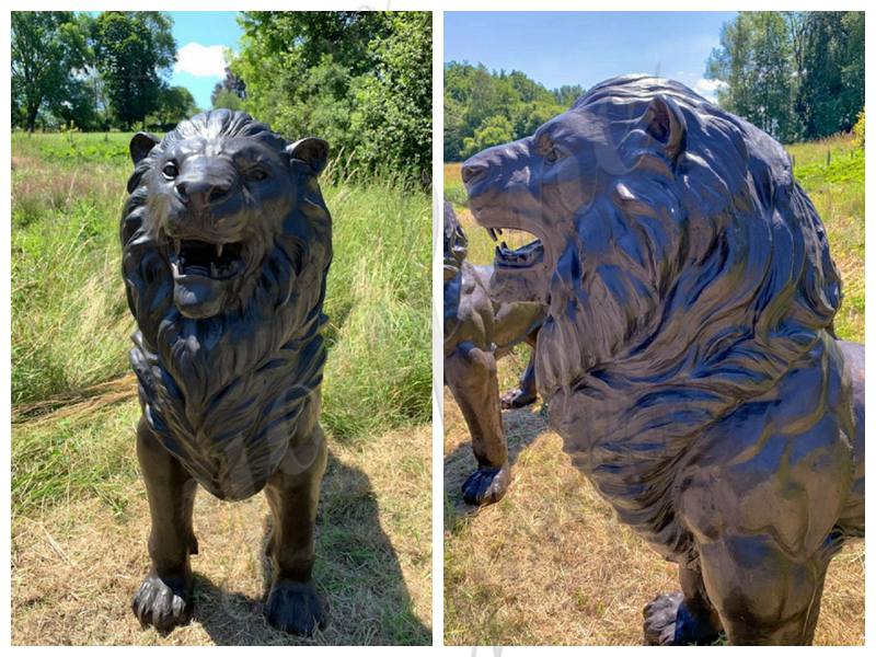 bronze lion statues-YouFine Sculpture