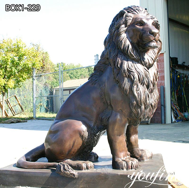 Bronze Sitting Lion Statue Introduction