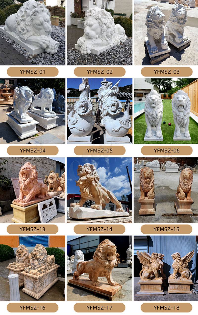 All Kinds of Marble Lion Statues