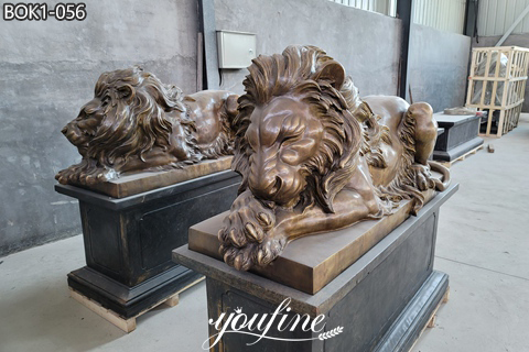 Large Bronze Lying Lion Statue China Supplier for Sale