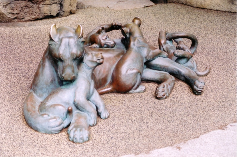 Bronze Mother Lion and Cubs Introduction
