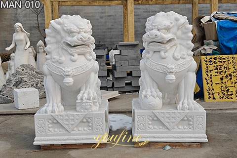 Pair-of-Marble-Foo-Dogs-Statue-for-Front-Door-Decor-on-Sale